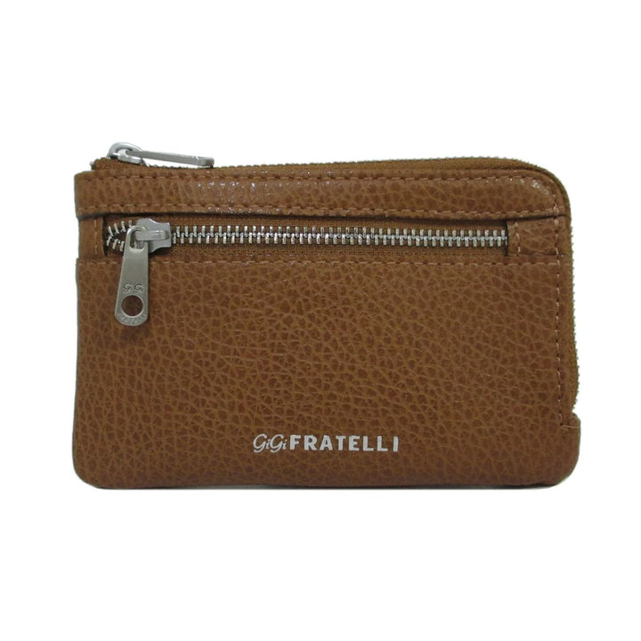 Voorkant van de Gigi Fratelli leren sleutel etui camel #kleur_camel