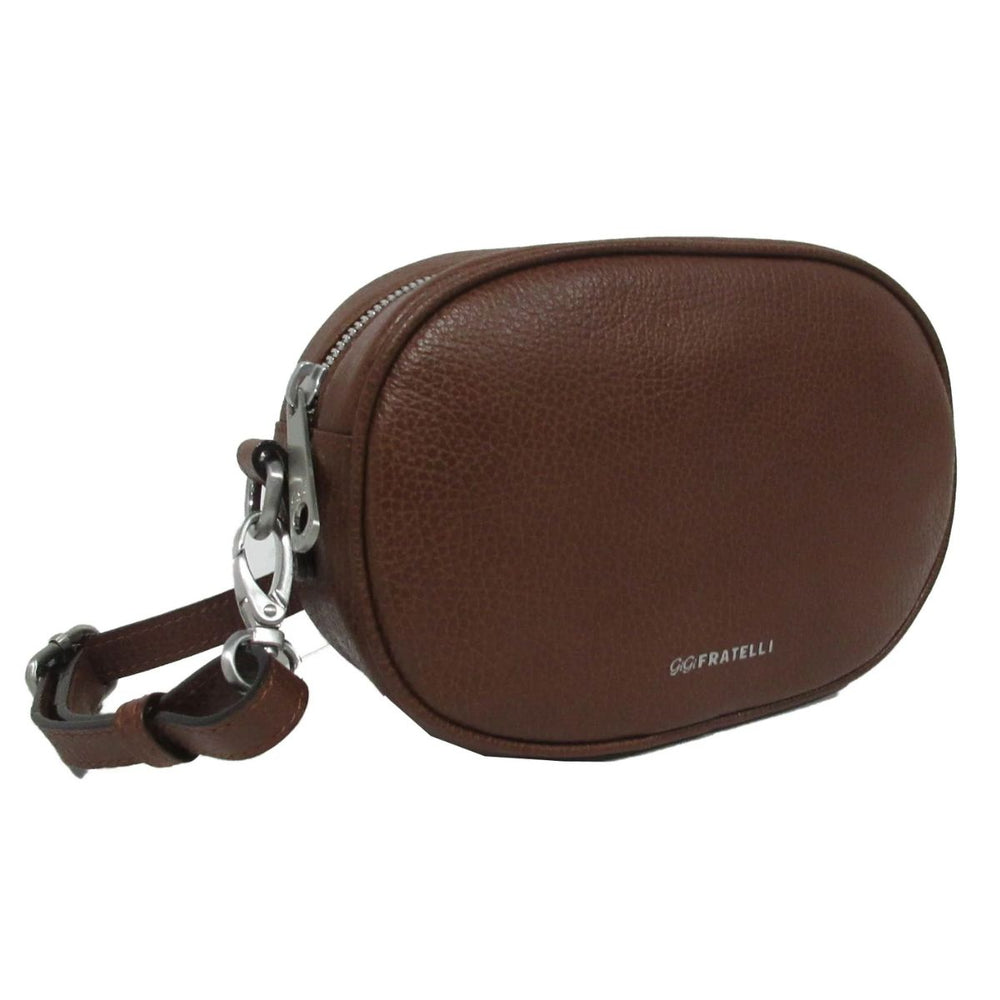 Voorzijde van de Gigi Fratelli ROM0147 leren crossover tas cognac #kleur_cognac