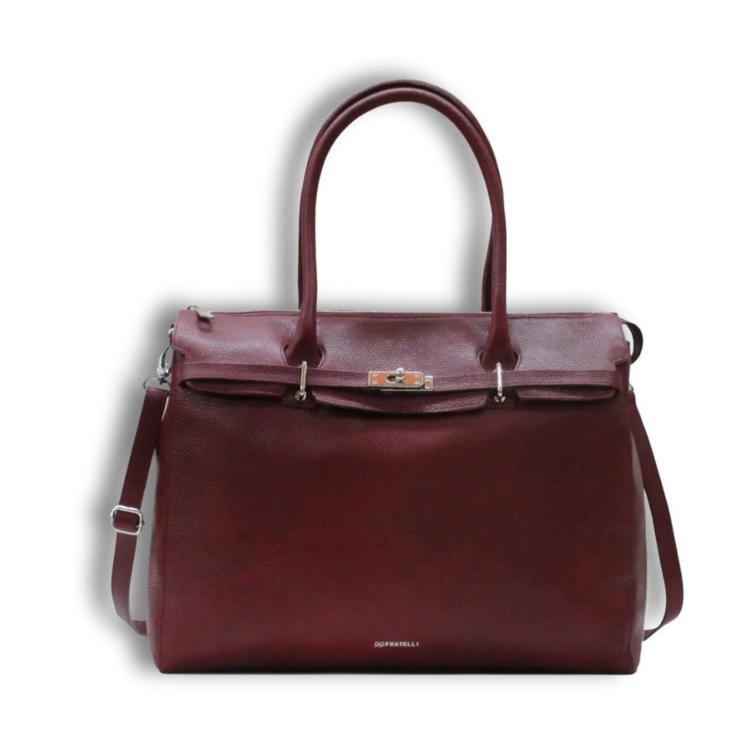 Voorkant van de Gigi Fratelli ROM0038 leren dames werktas bordeaux #kleur_bordeaux