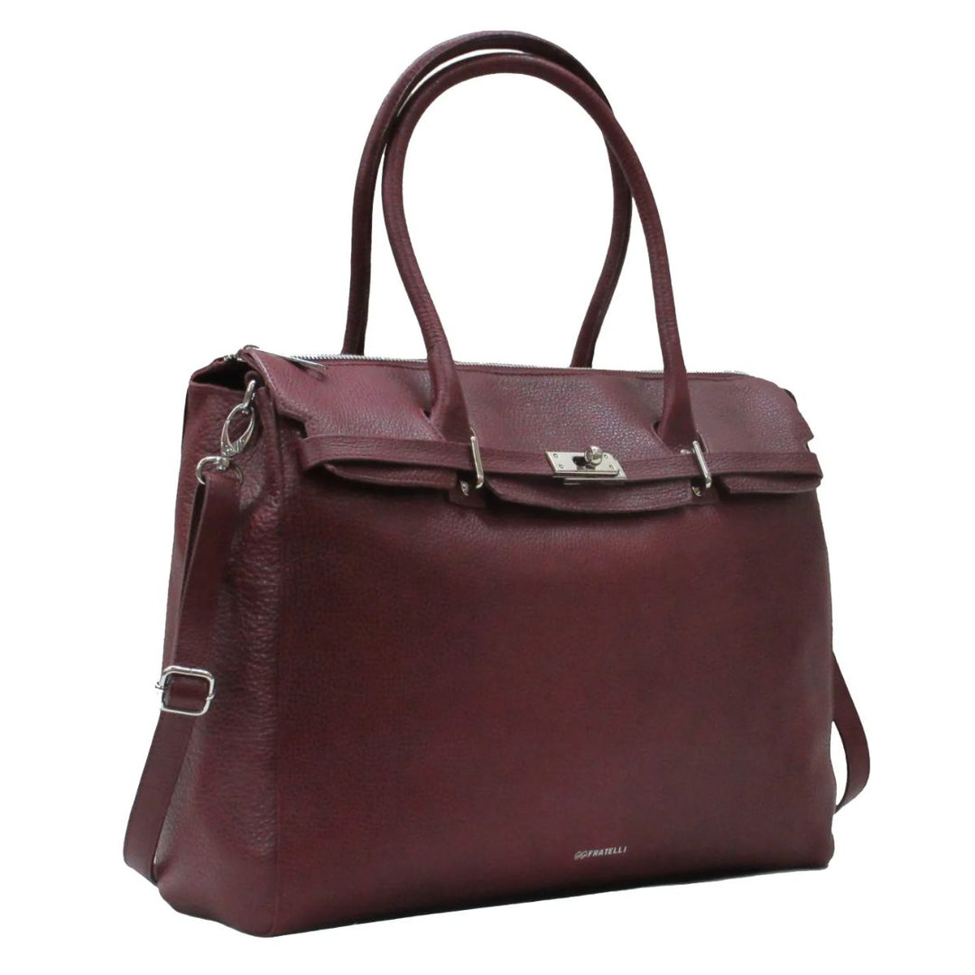 Voorzijde van de Gigi Fratelli ROM0038 leren dames werktas bordeaux #kleur_bordeaux
