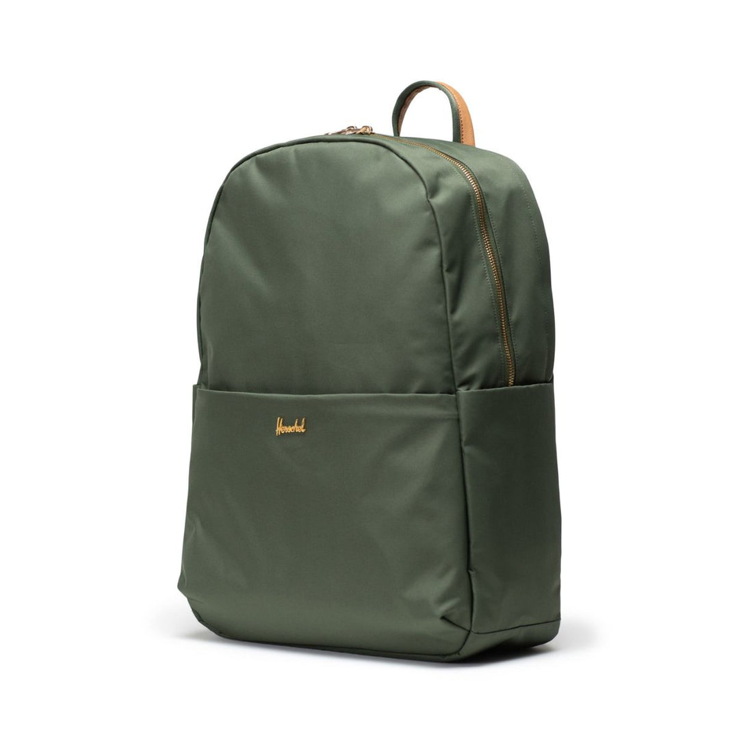 Voorzijde van de Herschel Beatrix laptop rugzak Thyme #kleur_thyme