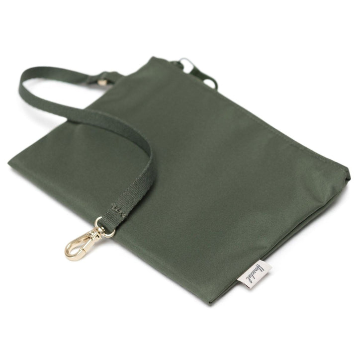 Binnenzakje van de Herschel Beatrix laptop rugzak Thyme #kleur_thyme