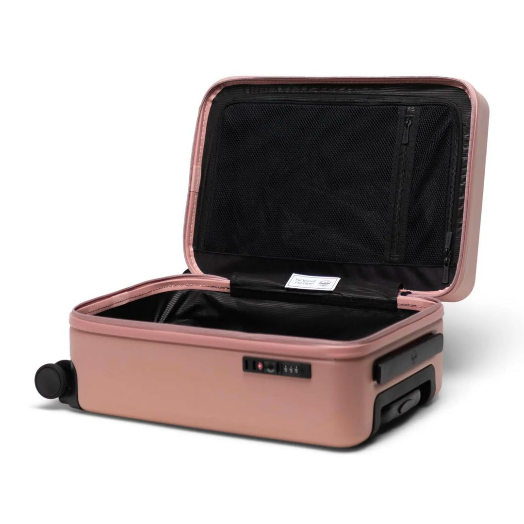 Binnenkant Herschel Heritage harde handbagage koffer roze #kleur_roze