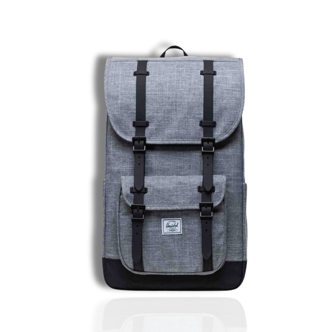 Voorkant Herschel Little America Laptop rugzak raven crosshatch #kleur_raven-crosshatch