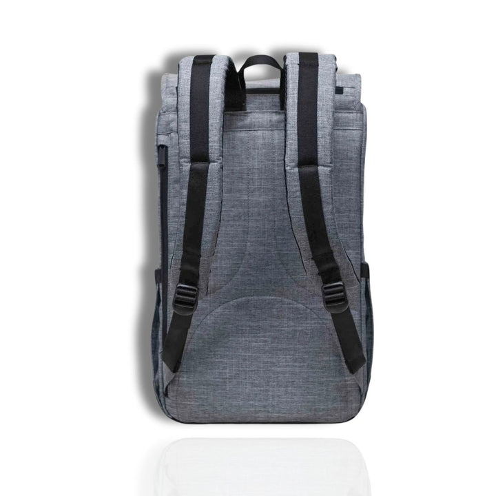 Achterkant Herschel Little America Laptop rugzak raven crosshatch #kleur_raven-crosshatch