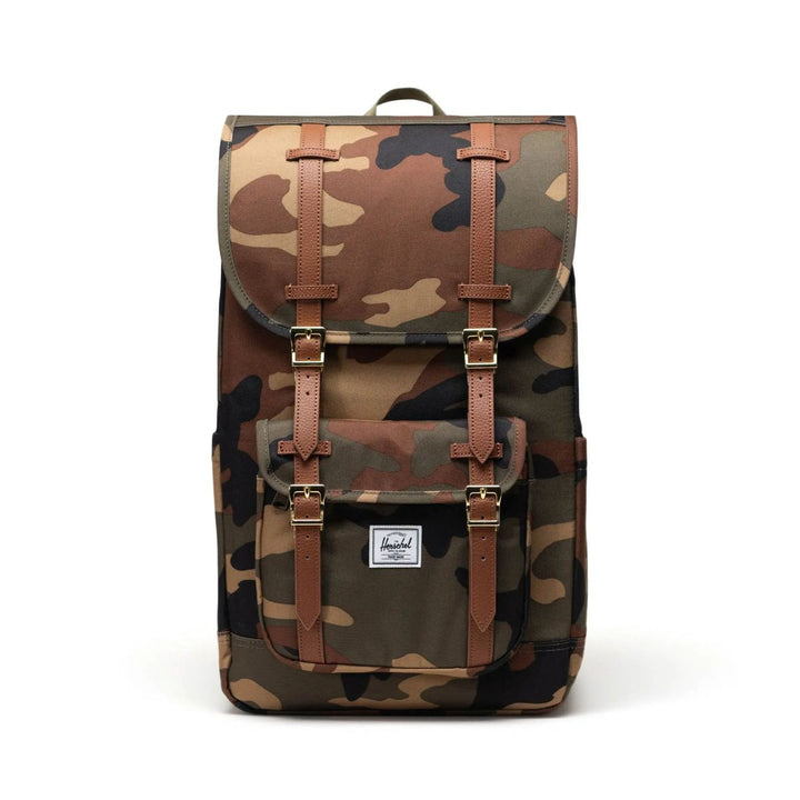 Voorkant van de Herschel Little American laptoprugzak Woodland-camo #kleur_woodland-camo