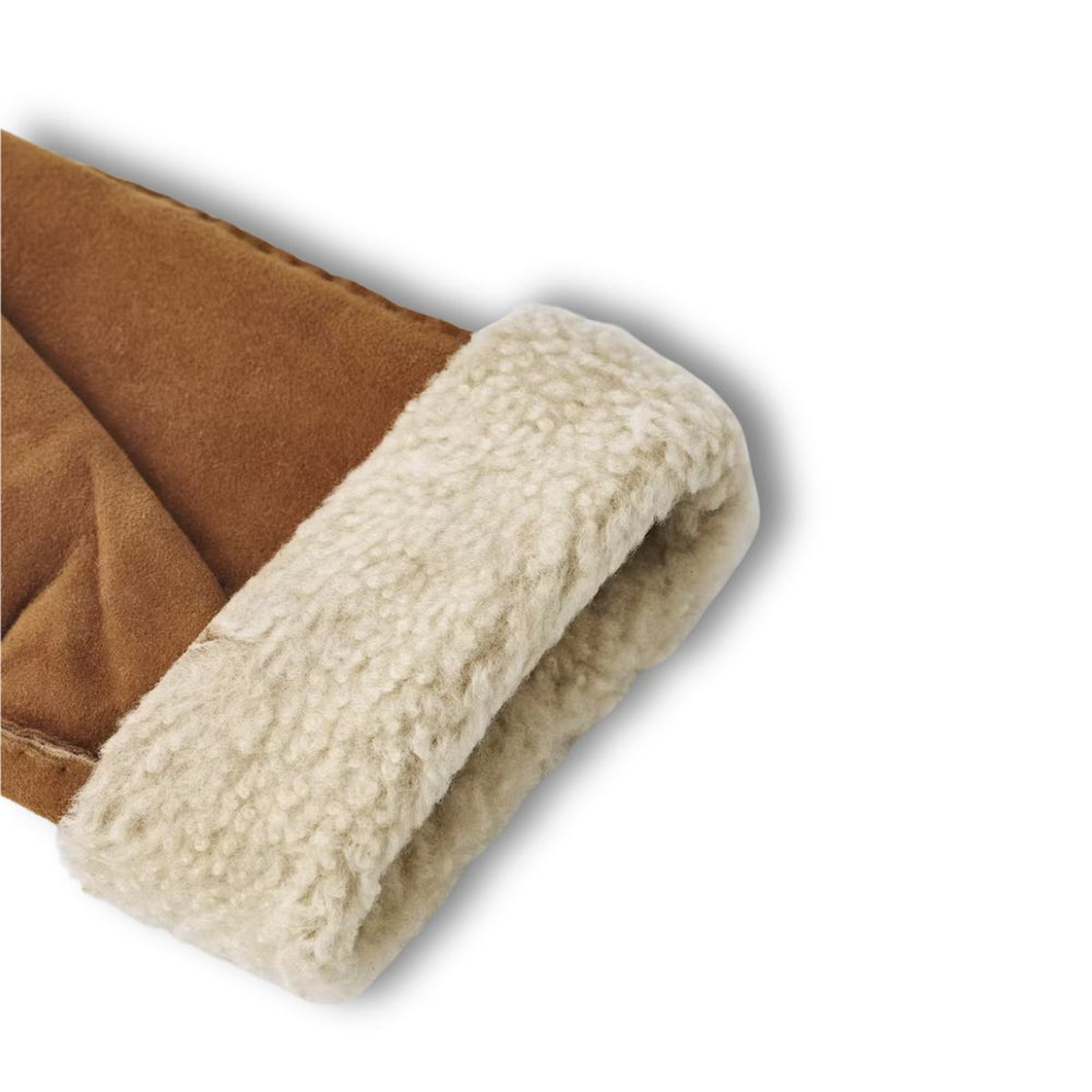 Binnenkant van de Bernadette Hestra handschoen in het bruin #kleur_bruin