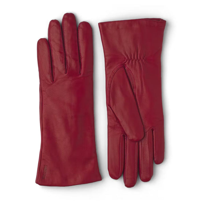 Voorkant van de Hestra ElisaBeth damas handschoen rood #kleur_rood