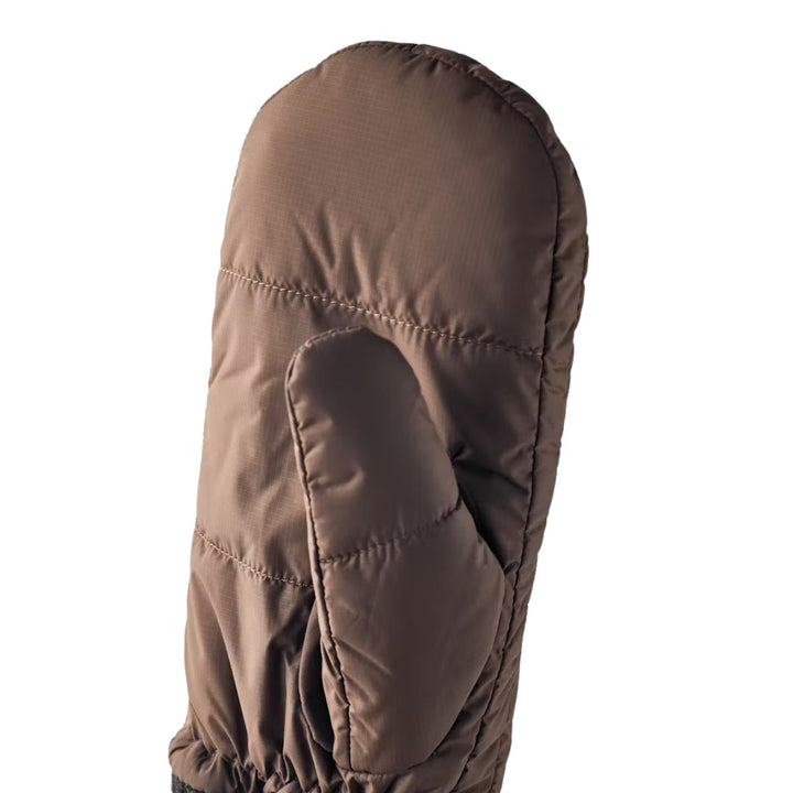 Details van het materiaal van de Hestra Otra Wanten chocolade #kleur_chocolade