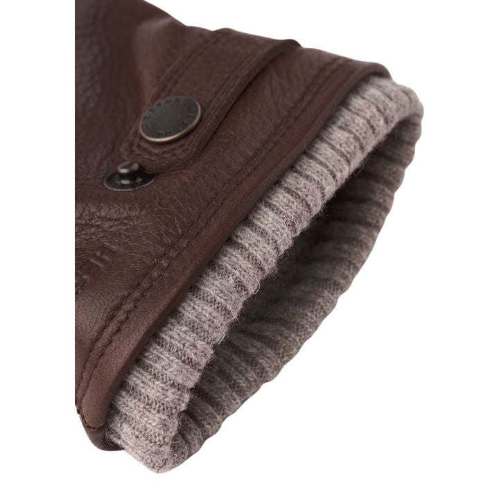 Binnenkant van de Hestra Utsjo Handschoen donkerbruin #kleur_donkerbruin