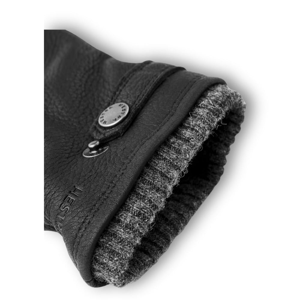 Binnenkant van de Hestra Utsjo Handschoen zwart #kleur_zwart