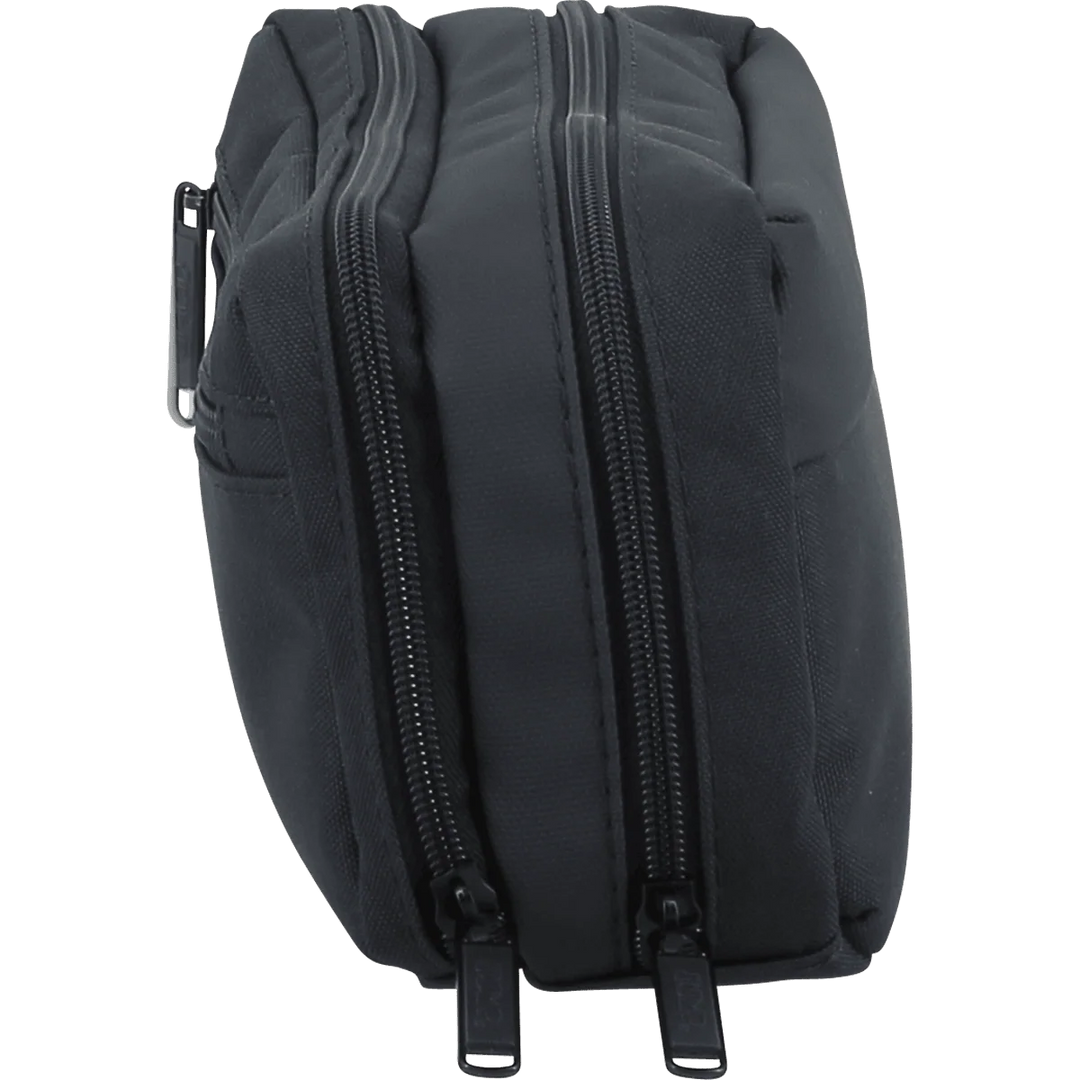 Zijkant van de Jump Dunna compacte toilettas navy #kleur_navy