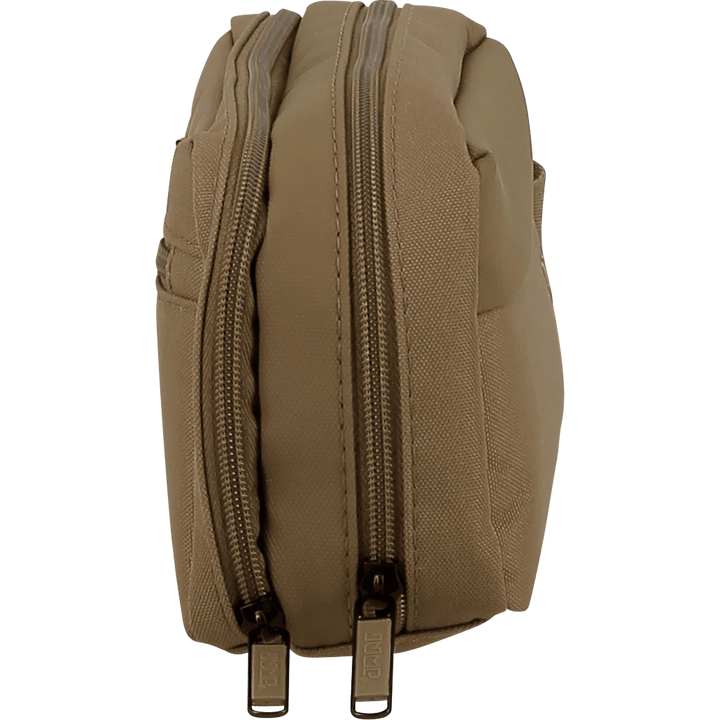 Zijkant van de Jump Dunna compacte toilettas sand #kleur_sand