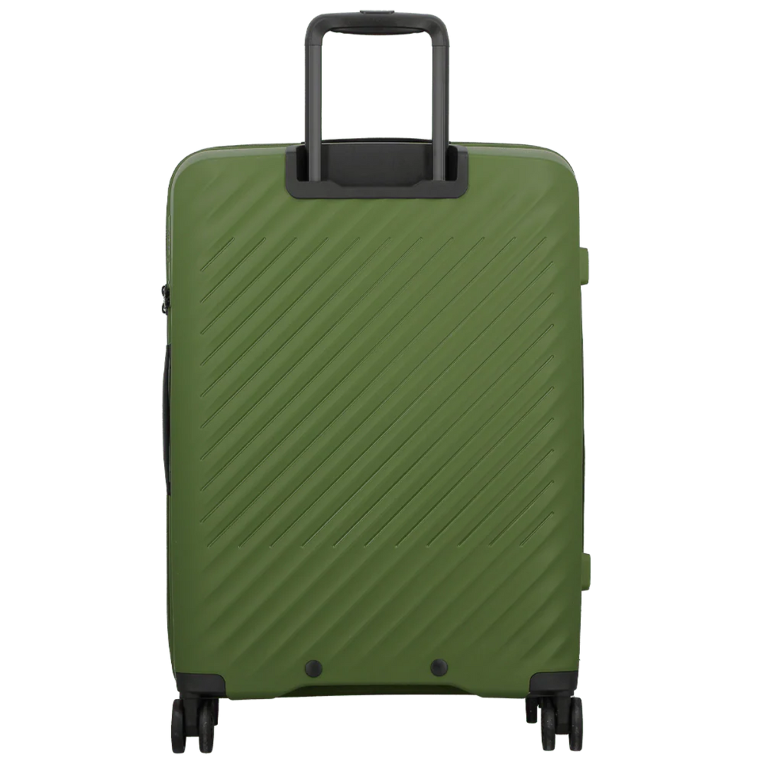 Achterkant van de Jump Levante 65 koffer in het olijf #kleur_olijf