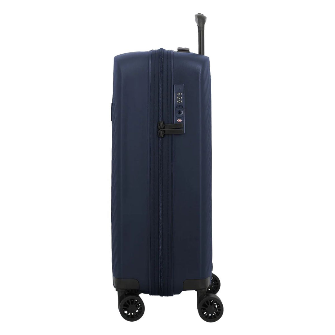 Zijkant met TSA slot van de Jump levante handbagage koffer navy #kleur_navy