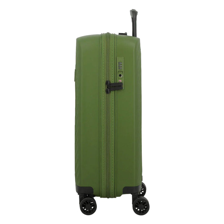 Zijkant met TSA slot van de Jump levante handbagage koffer olijf #kleur_olijf