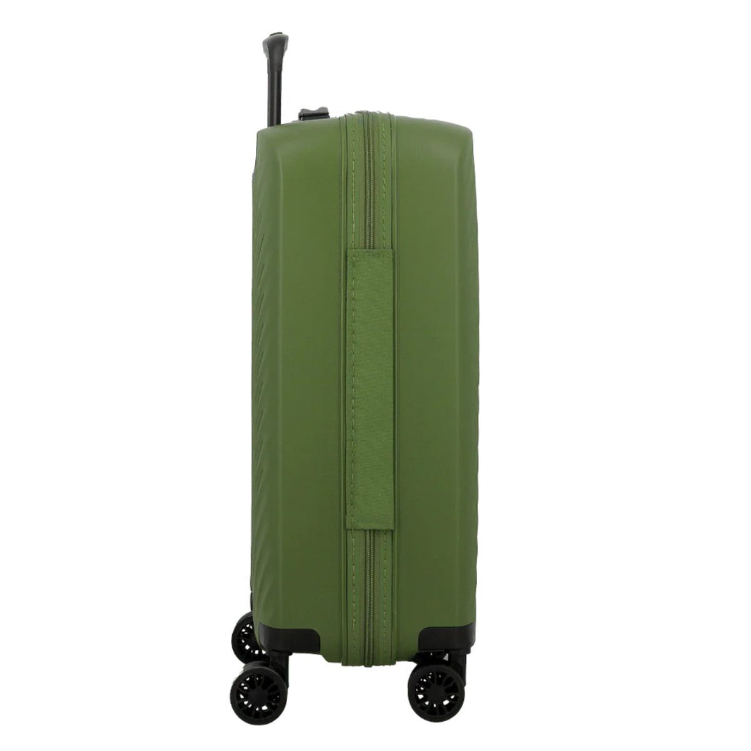 Zijkant van de Jump levante handbagage koffer olijf #kleur_olijf