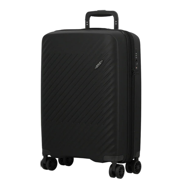 Voorzijde van de Jump levante handbagage koffer zwart #kleur_zwart