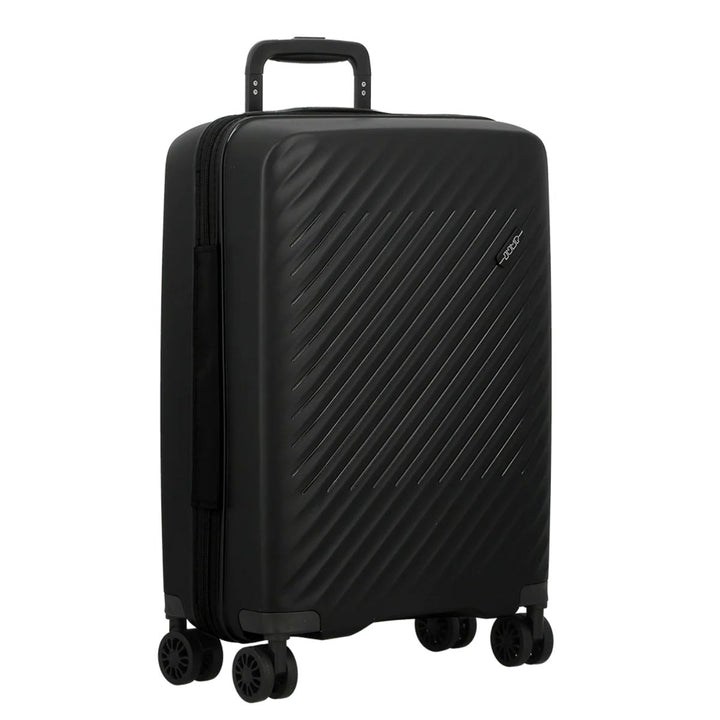 Voorzijde van de Jump levante handbagage koffer zwart #kleur_zwart