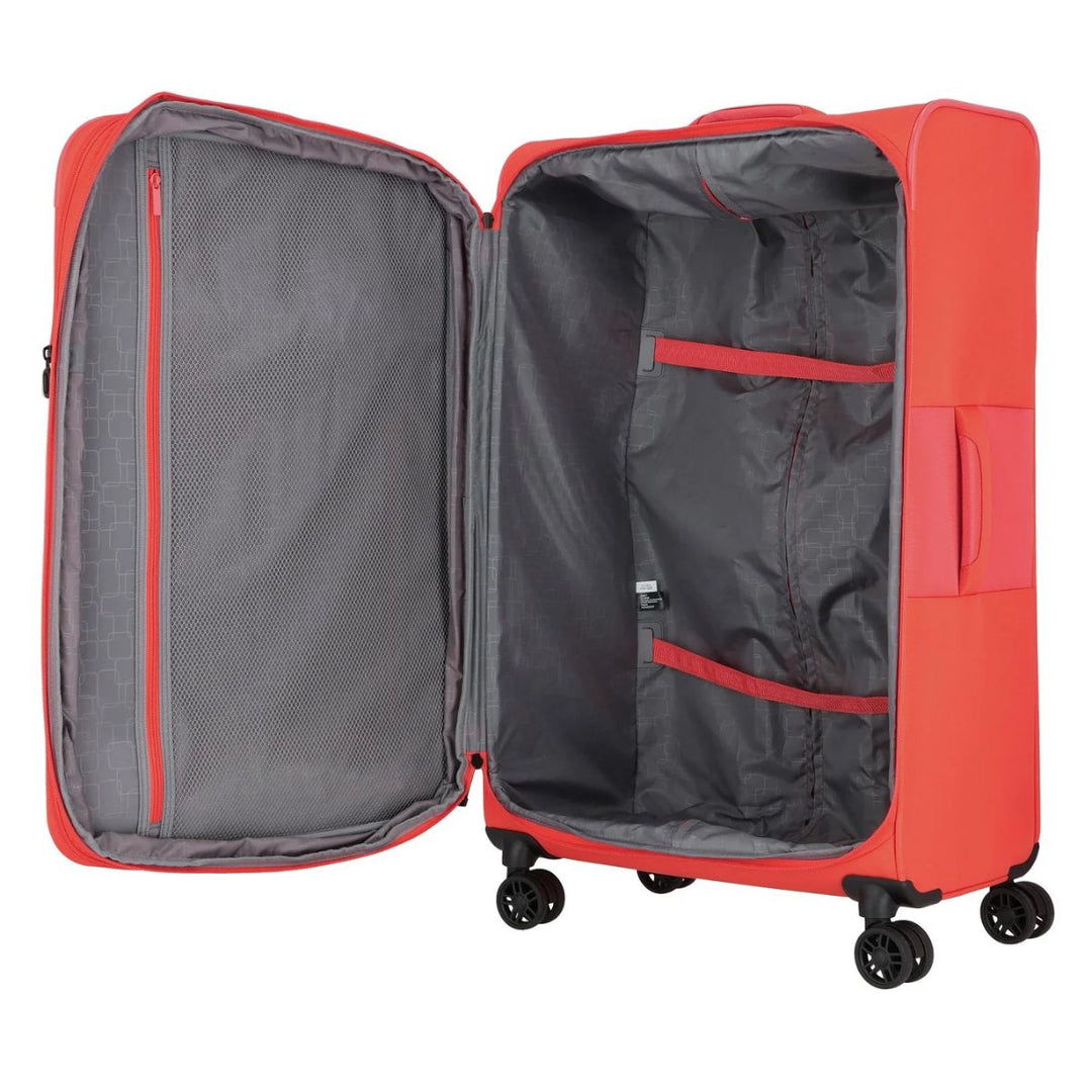 Binnenkant van de Jump Monthelys Ruime bagage koffer 78 Koraal #kleur_koraal