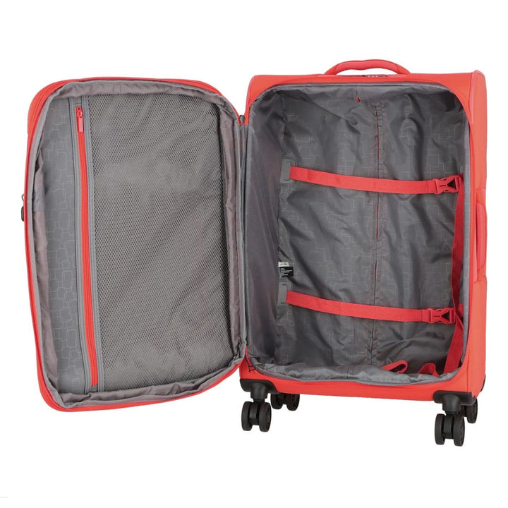Binnenkant van de Jump Monthelys Ruime bagage koffer 67 koraal #kleur_koraal