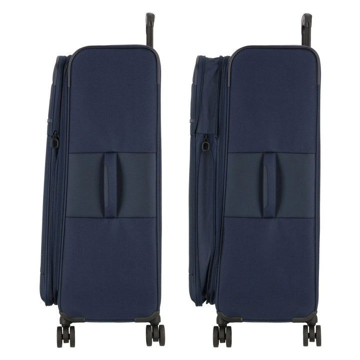 Zijkant van de Jump Monthelys Ruime bagage koffer 67 navy #kleur_navy