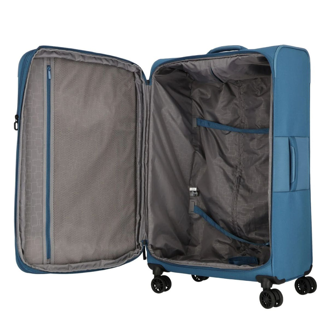 Binnenkant van de Jump Monthelys Ruime bagage koffer 78 Koraal #kleur_petrol