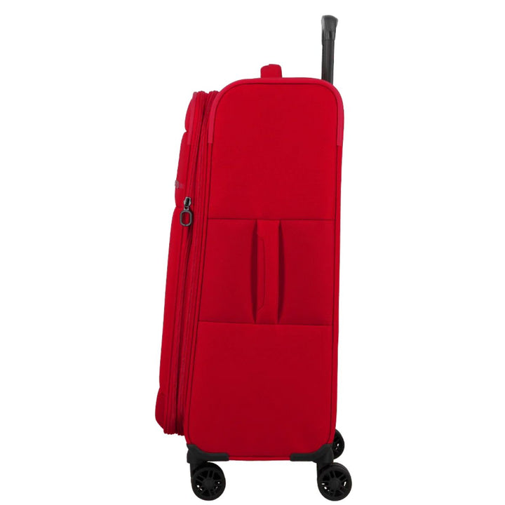 Zijkant van de Jump Monthelys 67 middelmaat koffer rood #kleur_rood