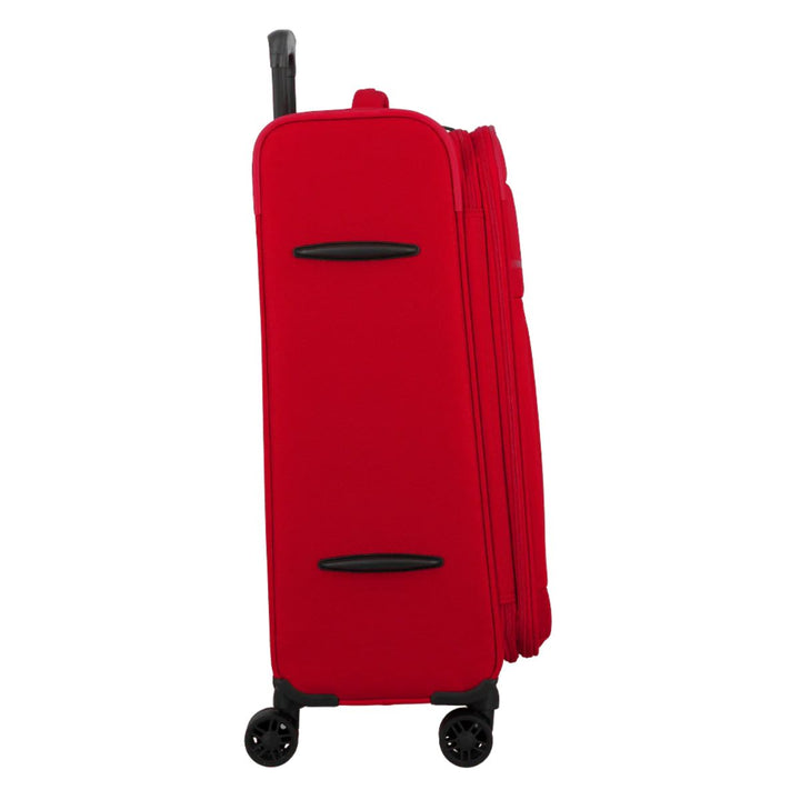 Zijkant van de Jump Monthelys 67 middelmaat koffer rood #kleur_rood