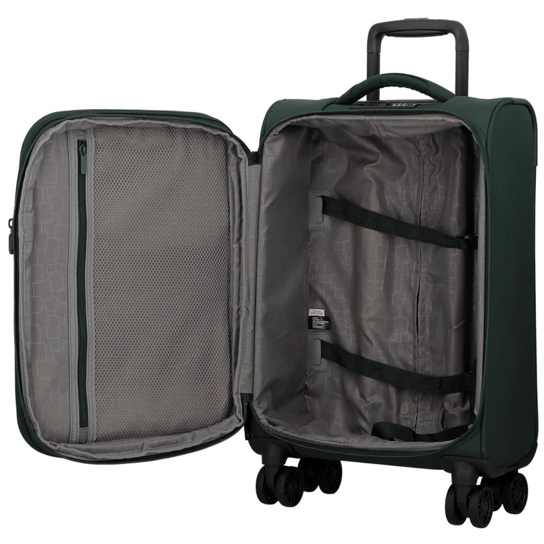 Binnenkant van de Jump Monthelys handbagage donkergroen #kleur_donkergroen