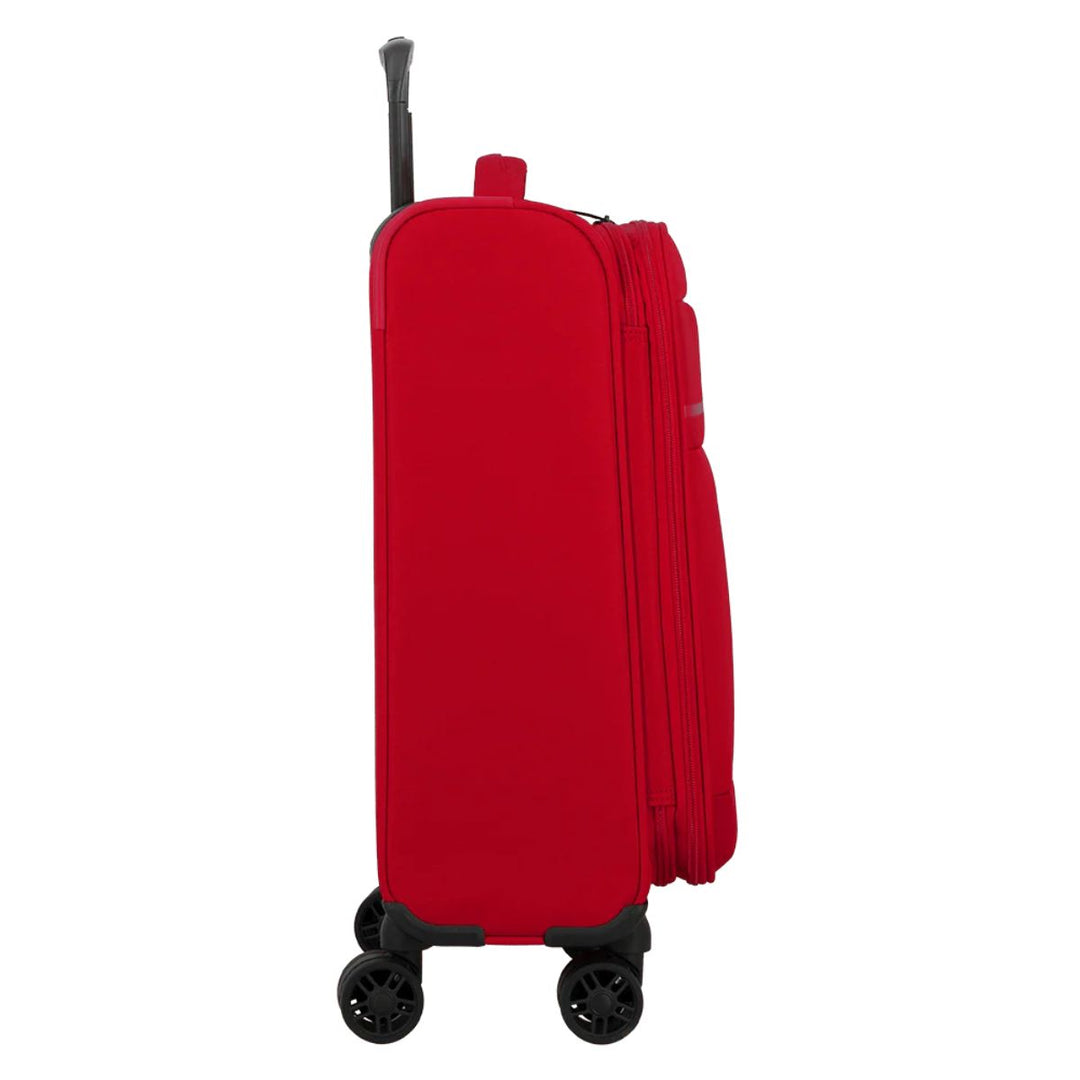 Zijkant van de Jump Monthelys handbagage rood #kleur_rood