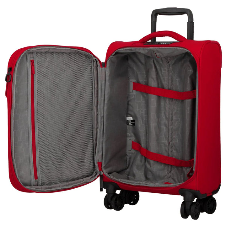 Binnenkant van de Jump Monthelys handbagage rood #kleur_rood