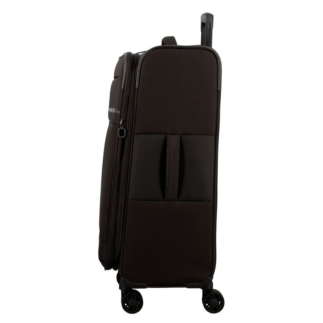 Zijkant van de Jump Monthelys Ruime bagage koffer 67 zwart #kleur_zwart