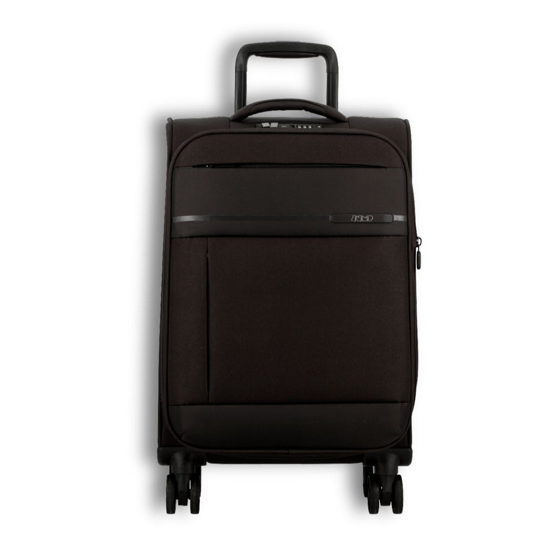 Voorkant van de Jump Monthelys S200 handbagage koffer zwart #kleur_zwart