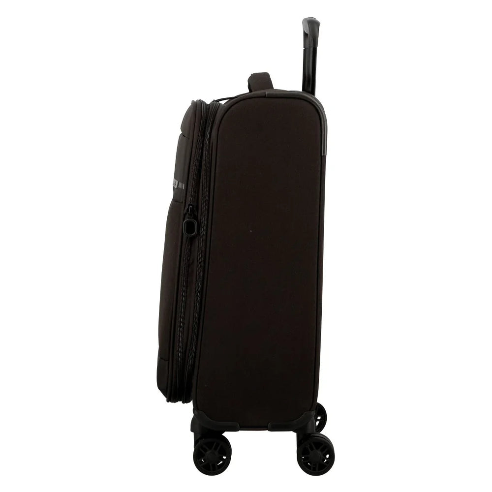 Zijkant van de Jump Monthelys S200 handbagage koffer zwart #kleur_zwart