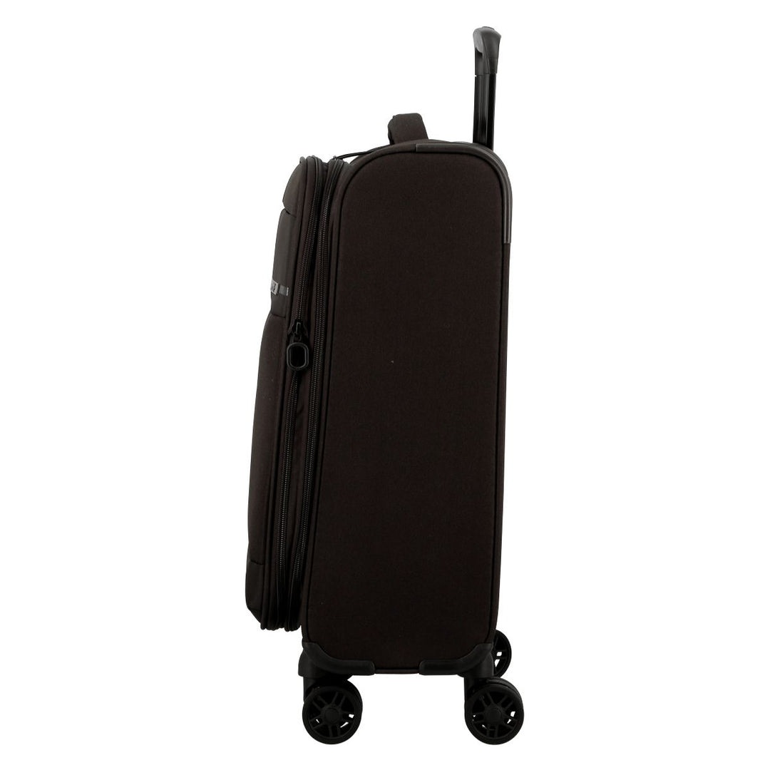 Zijkant van de Jump Monthelys S200 handbagage koffer zwart #kleur_zwart