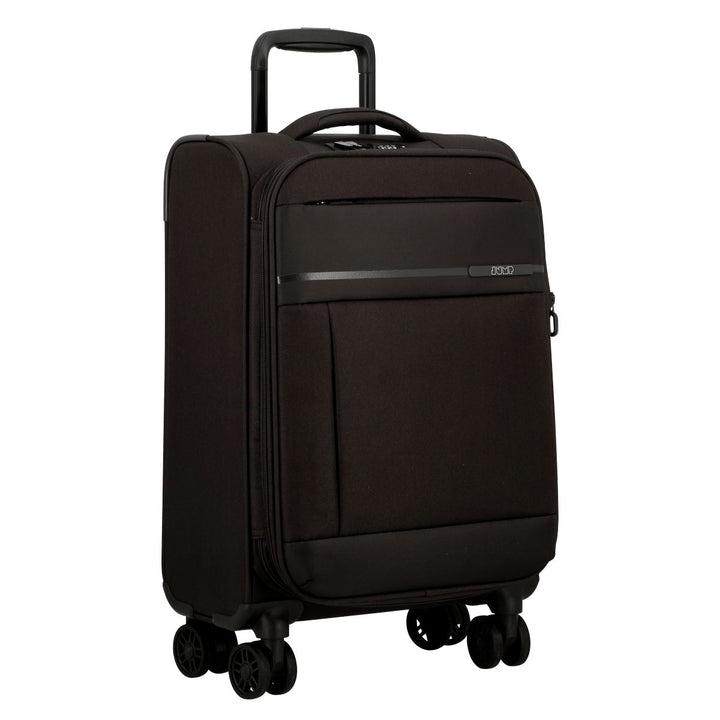 Voorzijde van de Jump Monthelys S200 handbagage koffer zwart #kleur_zwart