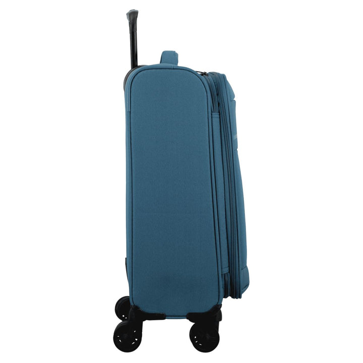 Zijkant van de Jump Monthelys S200 handbagage koffer petrol #kleur_petrol