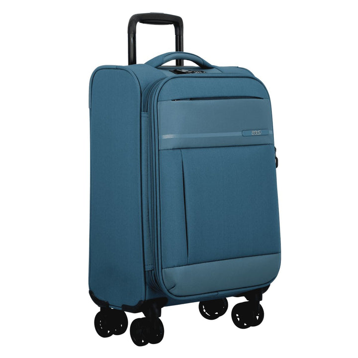 Voorzijde van de Jump Monthelys S200 handbagage koffer petrol #kleur_petrol