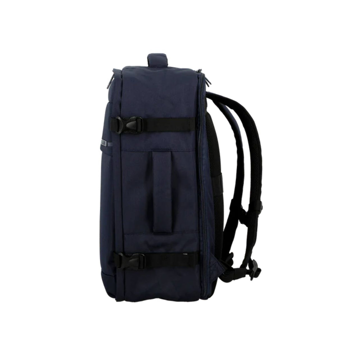 Zijkant van de Jump paris Monthelys underseater m rugzak in het navy #kleur_navy