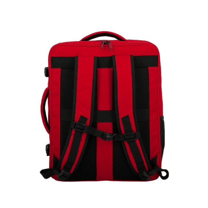 Achterkant van de Jump paris Monthelys underseater m rugzak in het rood #kleur_rood