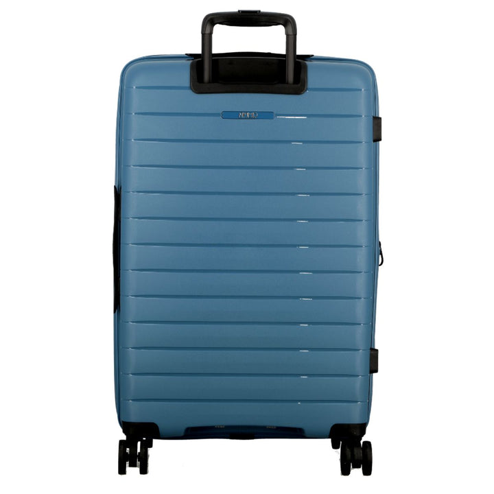 Achterkant van de Jump Striper 77 expandable koffer blauw #kleur_blauw