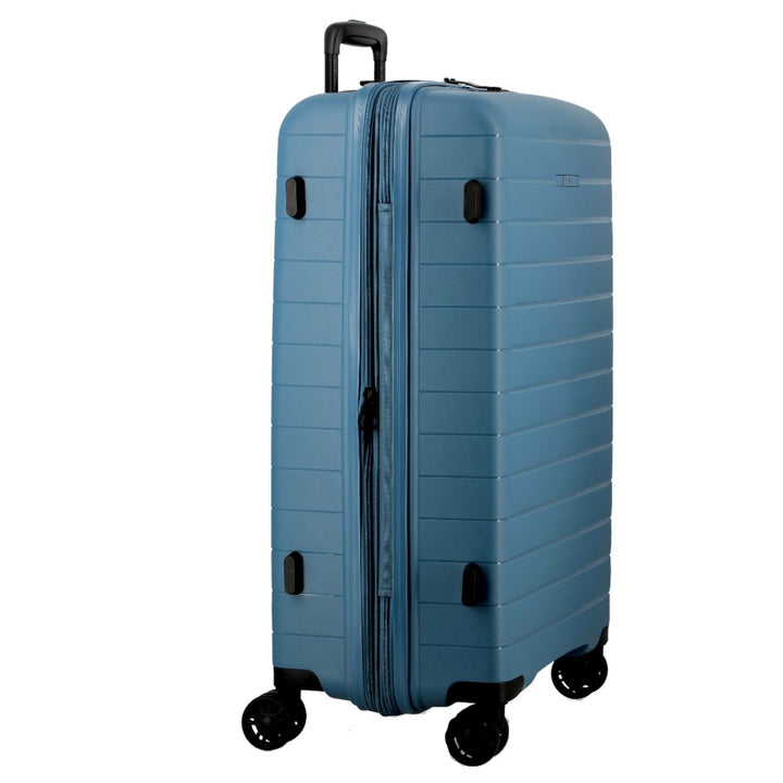 Zijkant van de Jump Striper 77 expandable koffer blauw #kleur_blauw