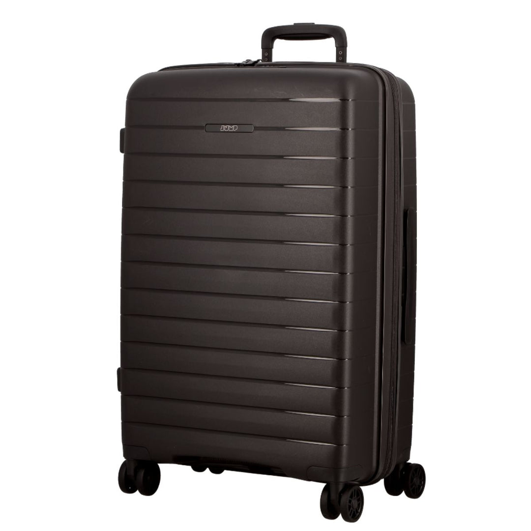 Voorzijde van de Jump Striper 77 expandable koffer zwart #kleur_zwart