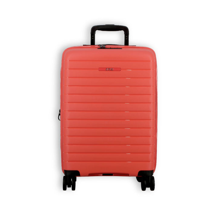 Voorkant van de Jump Paris Striper handbagage koffer koraal #kleur_koraal