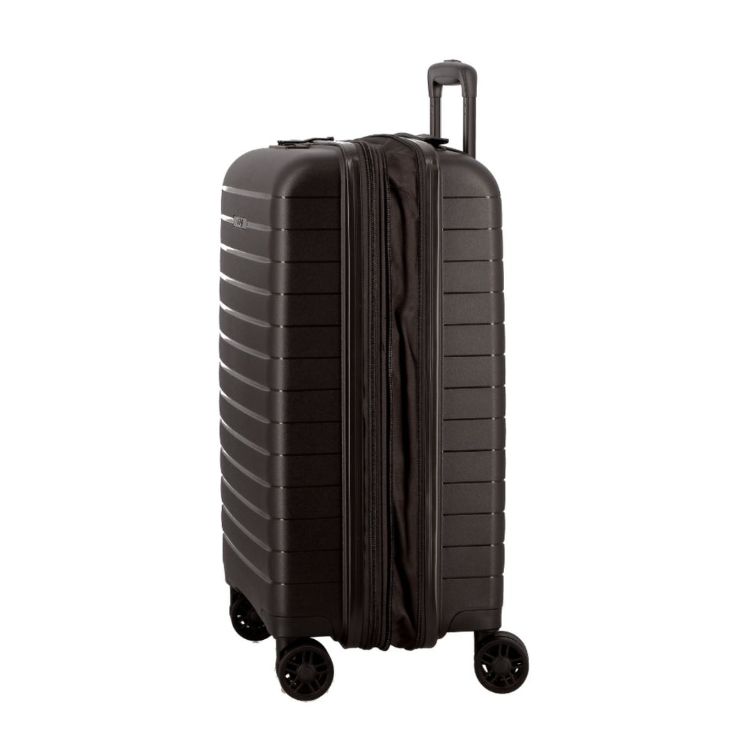 Zijkant van de Jump Paris Striper handbagage koffer zwart #kleur_zwart