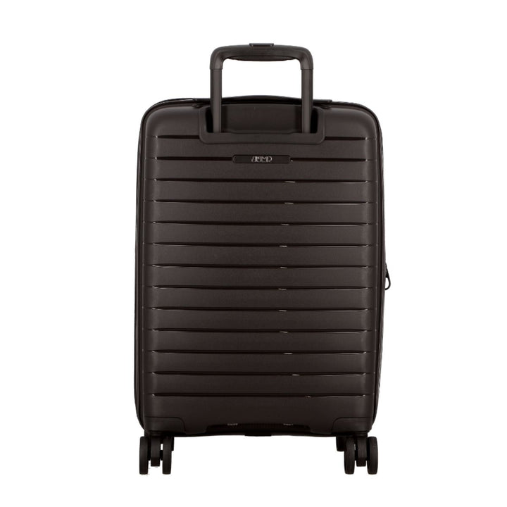 Achterkant van de Jump Paris Striper handbagage koffer zwart #kleur_zwart