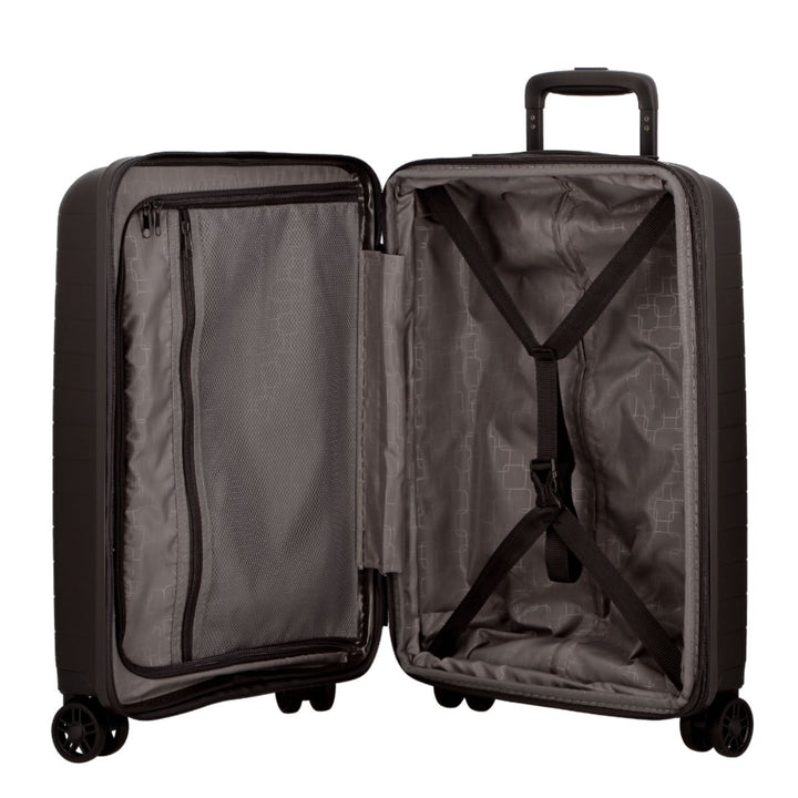 Binnenkant van de Jump Paris Striper handbagage koffer zwart #kleur_zwart