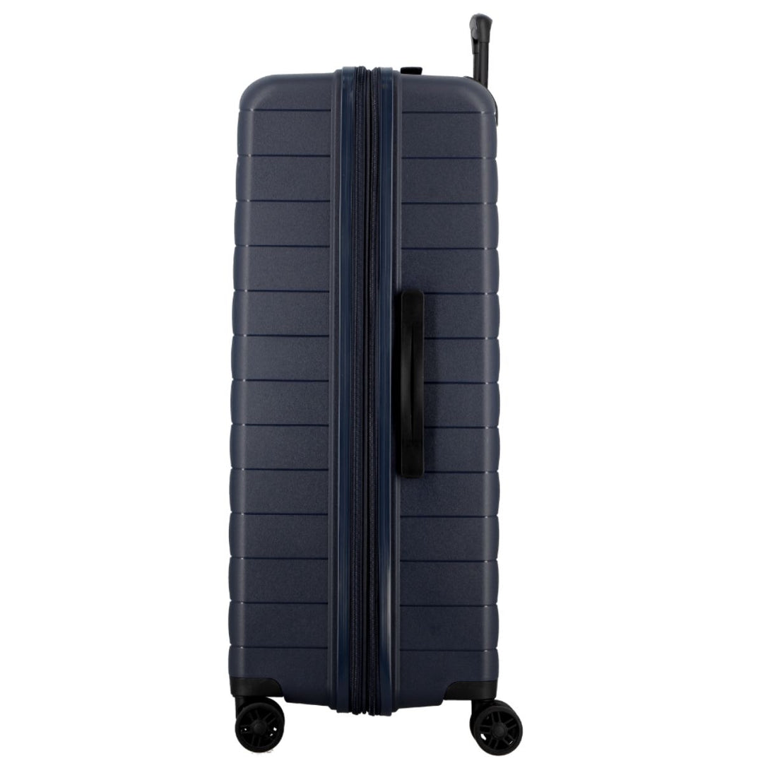 Zijkant Jump Stripper grootte koffer navy #kleur_navy