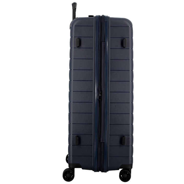 Zijkant Jump Stripper grootte koffer navy #kleur_navy